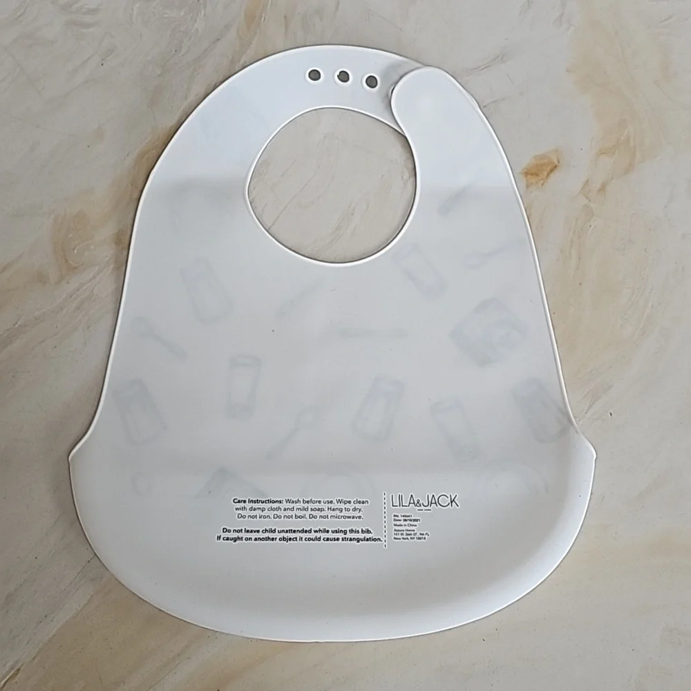 Lila & Jack 2-Pack Silicone Baby Bibs NWT Waterproof Feeding